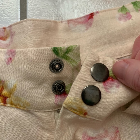 The Kooples Antique Floral Lace-Up Shorts - Picture 6 of 7